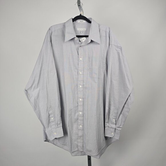 Protocol Grey Cotton Button Up Shirt Size Tall/18 1/2  37/38 - Picture 1 of 7